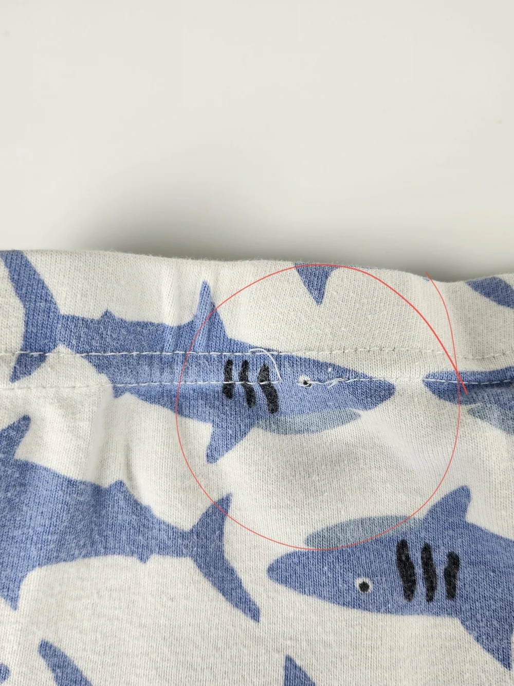 Hanna Andersson Blue and White Shark Print Pajama Set